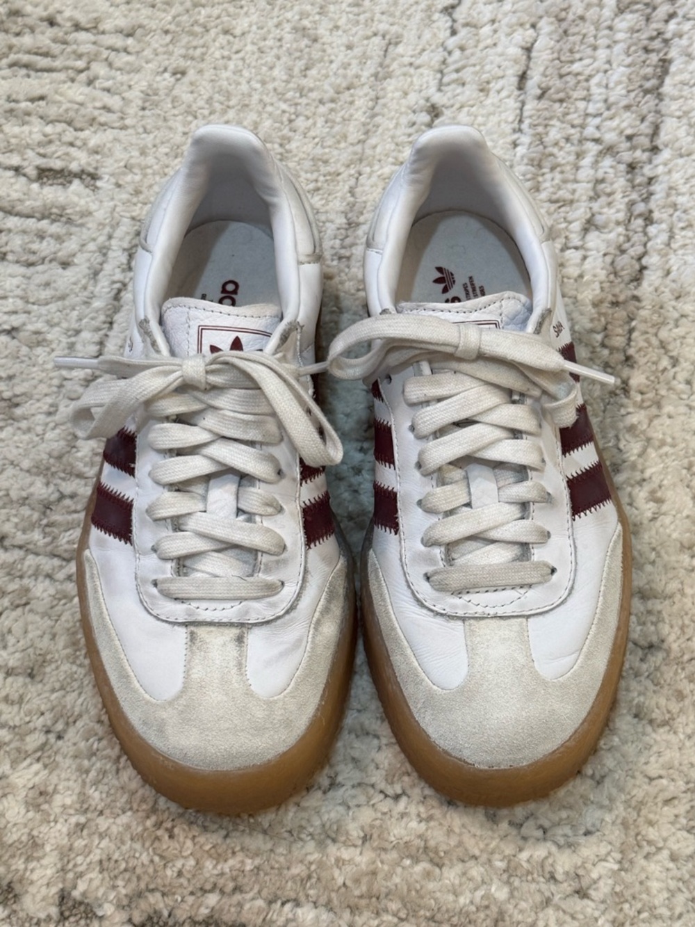adidas Sambae sneaker - platform
Cream and Maroon with Gum Sole - Picture 2 of 5